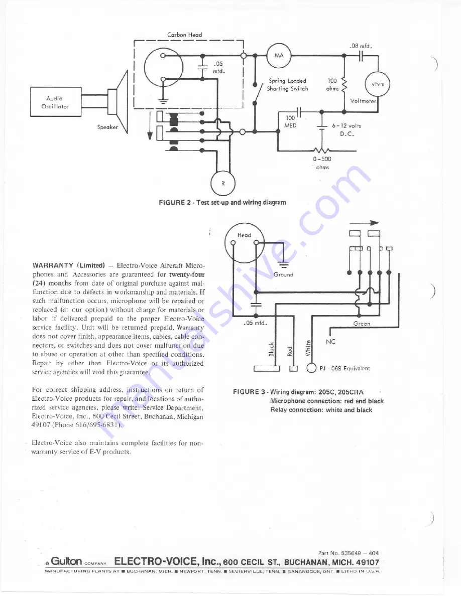 Electro-Voice 205CRA Engineering Data Download Page 4