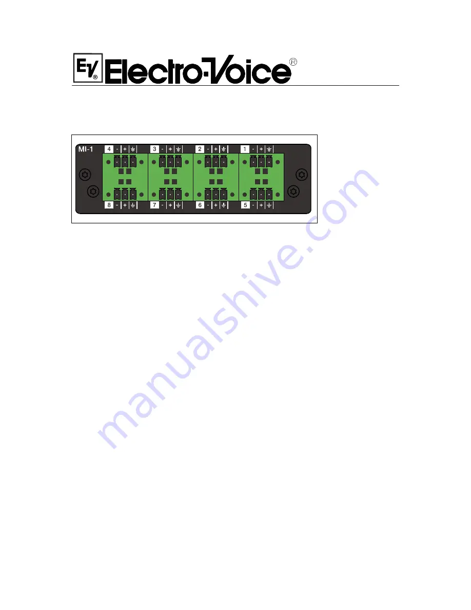 Electro-Voice MI-1 Architects And Engineers Specifications Download Page 1