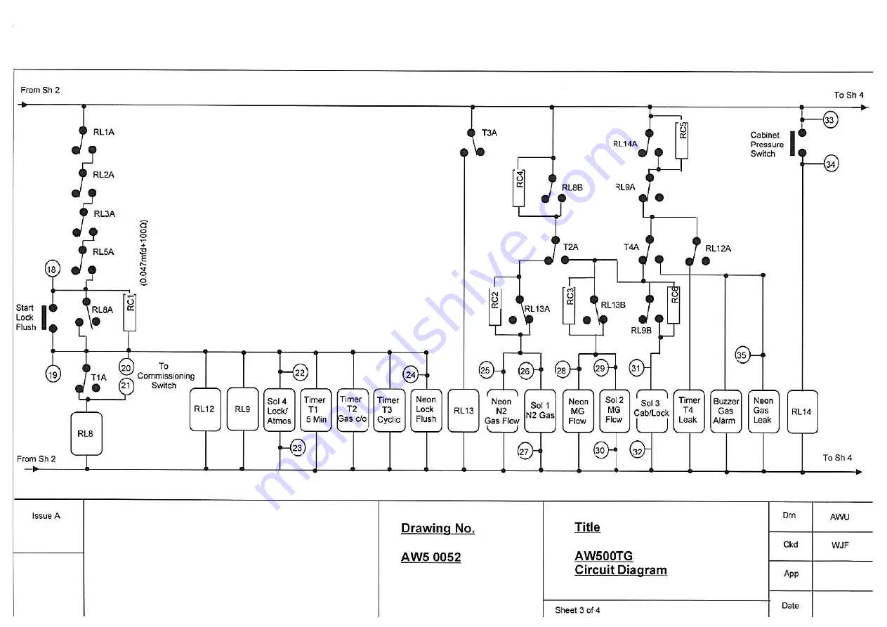 ELECTROTEK AW800TGRF4P STANDARD TWO GAS Manual Download Page 23