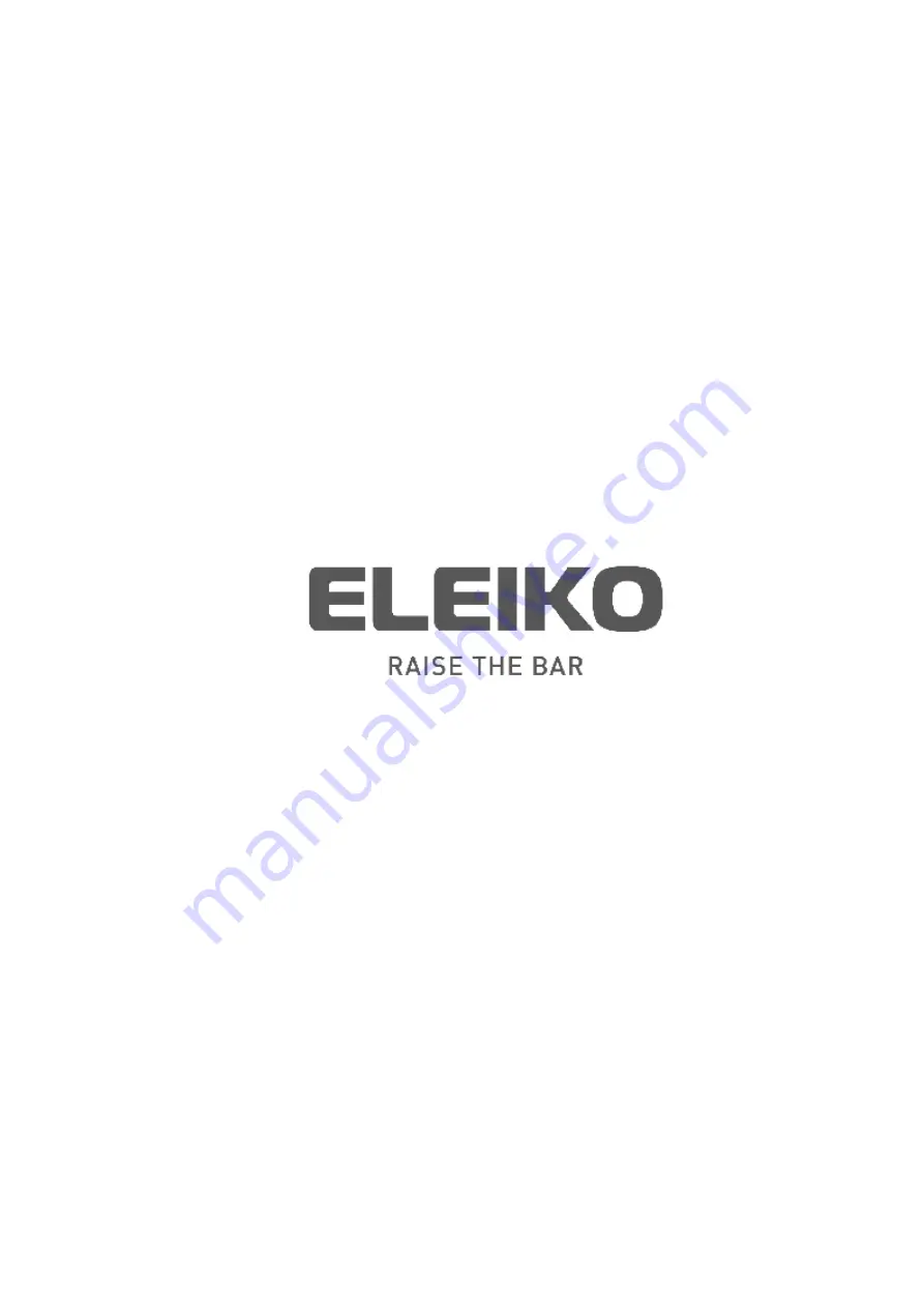 Eleiko 3085245-060 User Manual Download Page 12