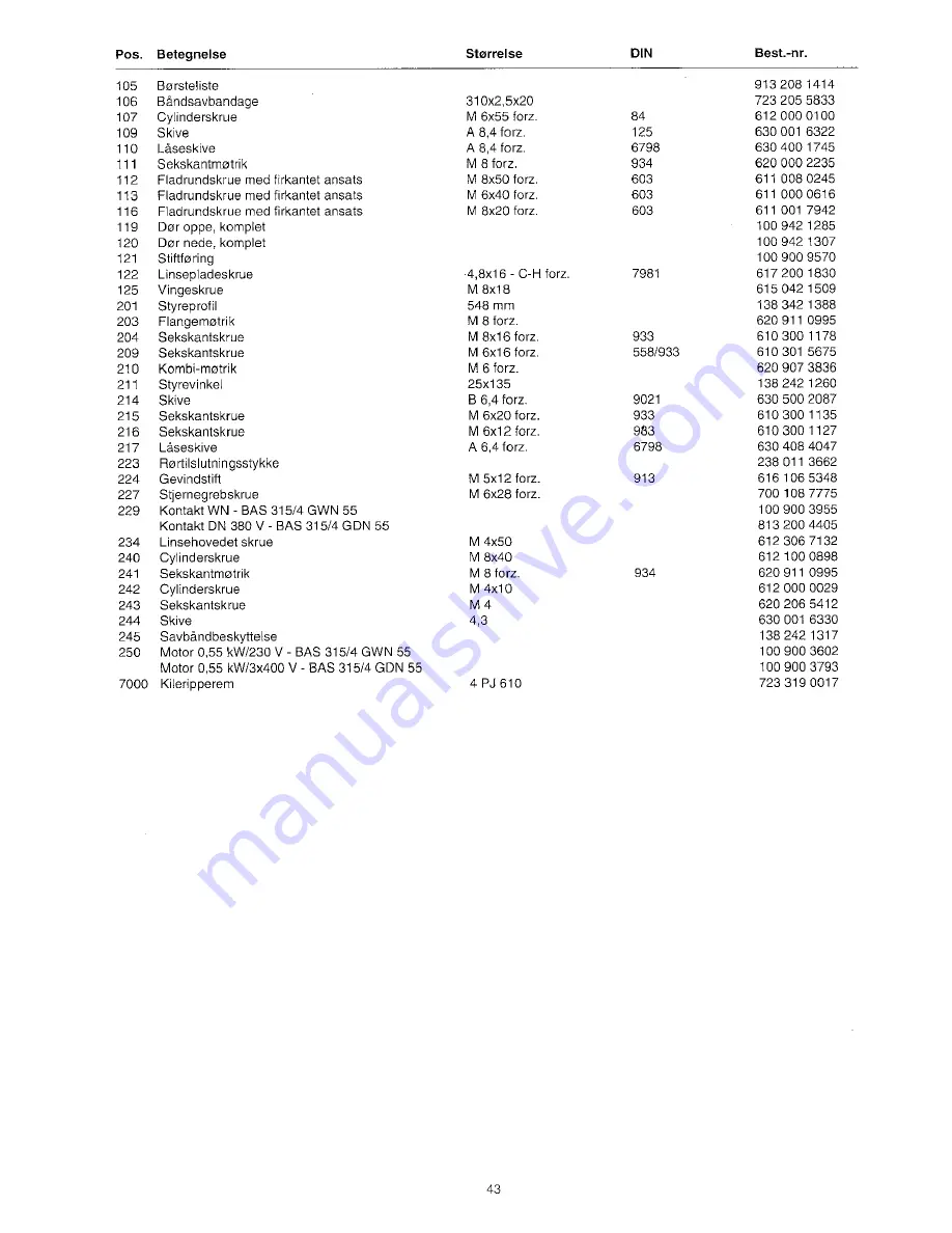 Elektra Beckum BAS 315/4 GDN 55 Operating Instructions Manual Download Page 45