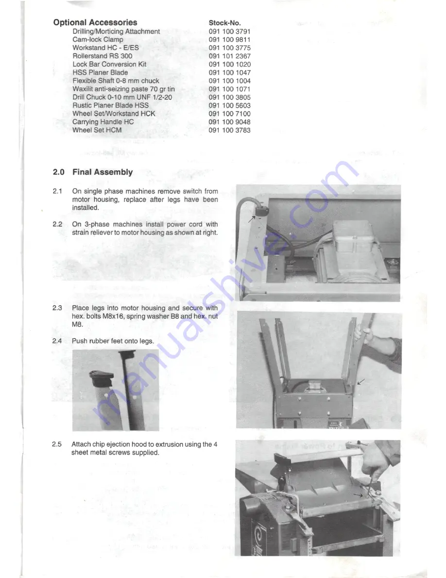 Elektra Beckum HC 260 Operating Instructions Manual Download Page 3