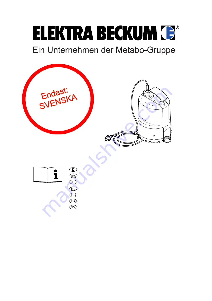 Elektra Beckum TP 5400 Скачать руководство пользователя страница 1