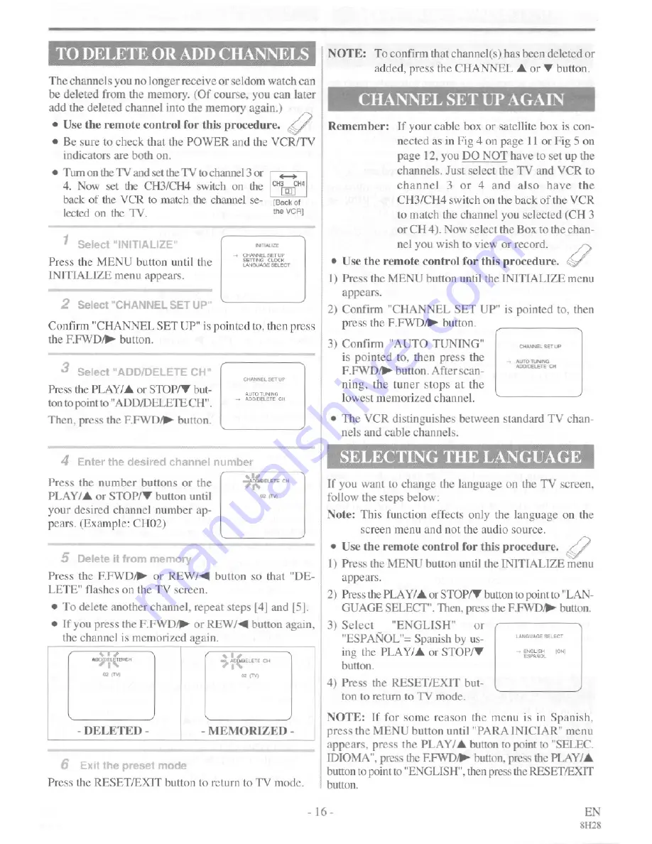 ELEKTRA EKVF2940 (Spanish) Manual De Usuario Download Page 16