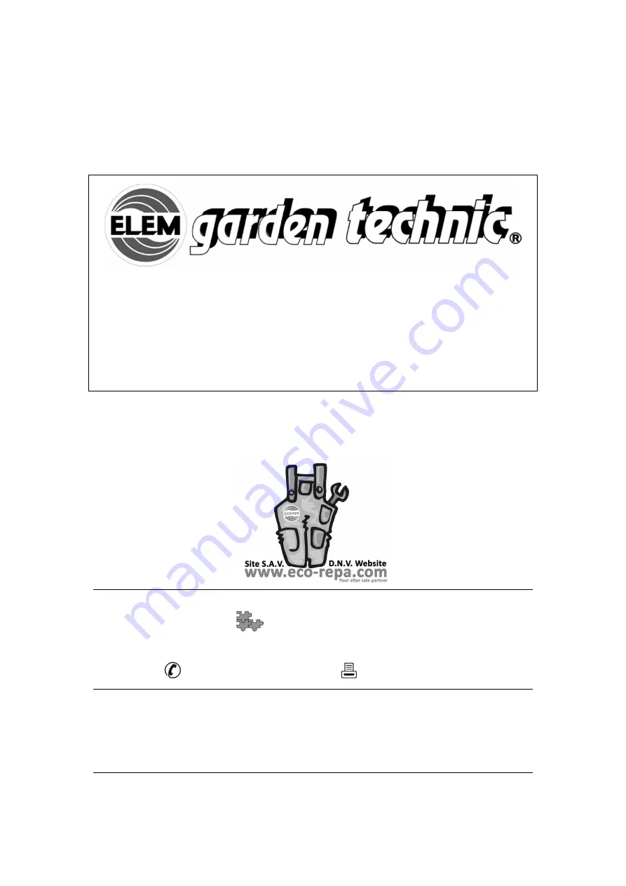 Elem Garden Technic 5411074181734 Original Instructions Manual Download Page 102