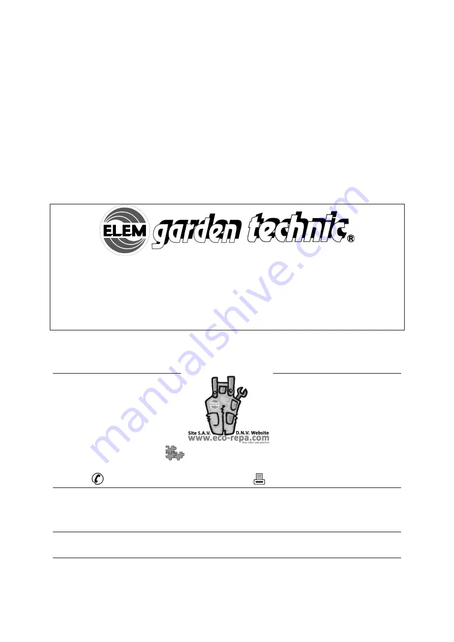 Elem Garden Technic LTDE1332-22 Instructions Manual Download Page 63