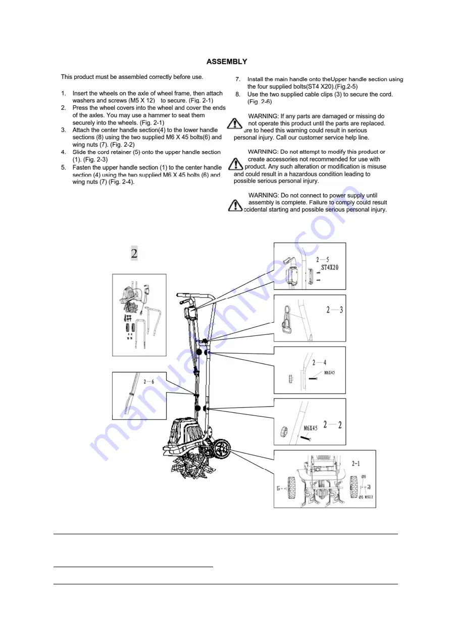 elem garden technic MTBE1406W Original Instructions Manual Download Page 46