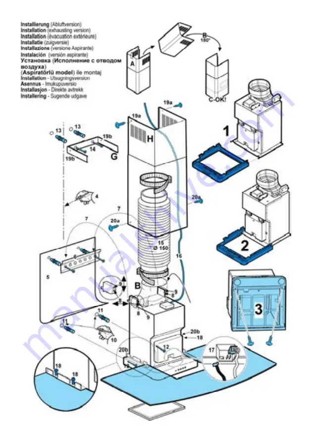 ELICA T-Glass Instruction On Mounting And Use Manual Download Page 4