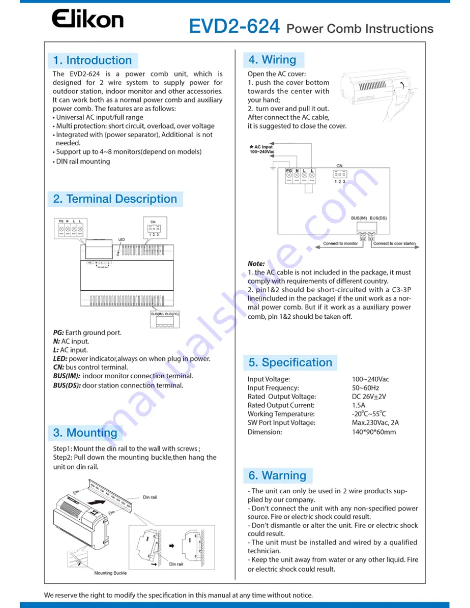 Elikon EVD2-401N Скачать руководство пользователя страница 13