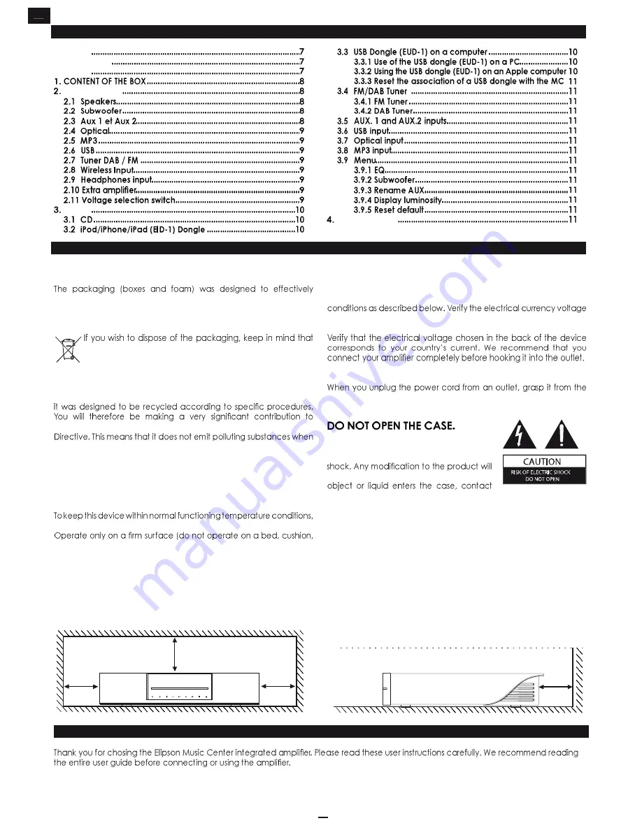 Elipson Music center User Manual Download Page 2