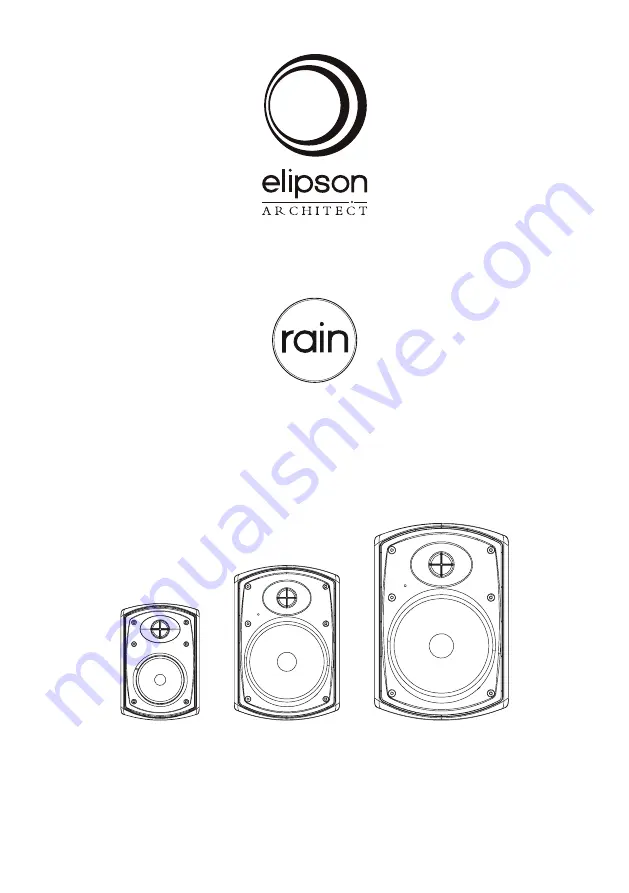 Elipson RAIN 4 Скачать руководство пользователя страница 1