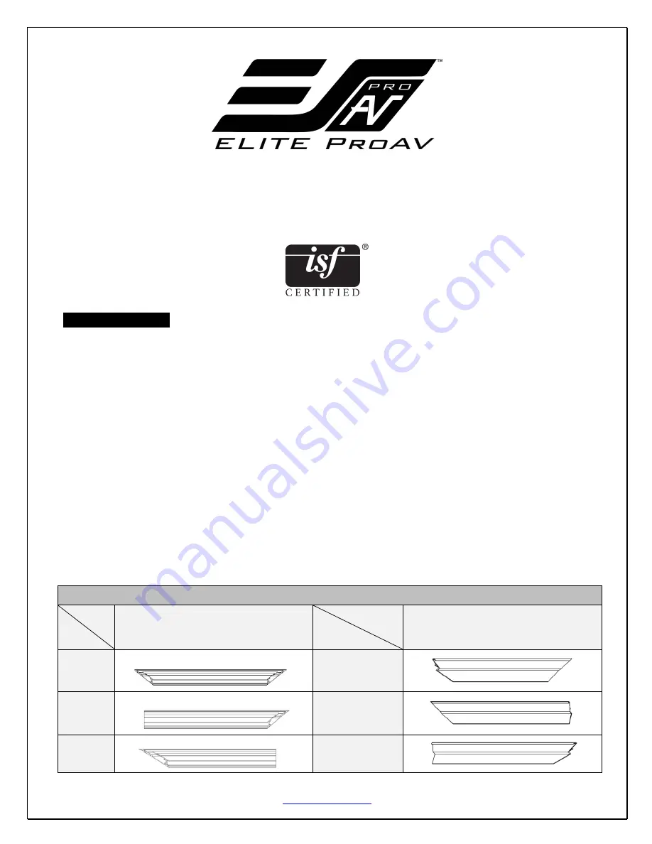 Elite ProAV EDGE FREE Aeon ALR Series User Manual Download Page 1