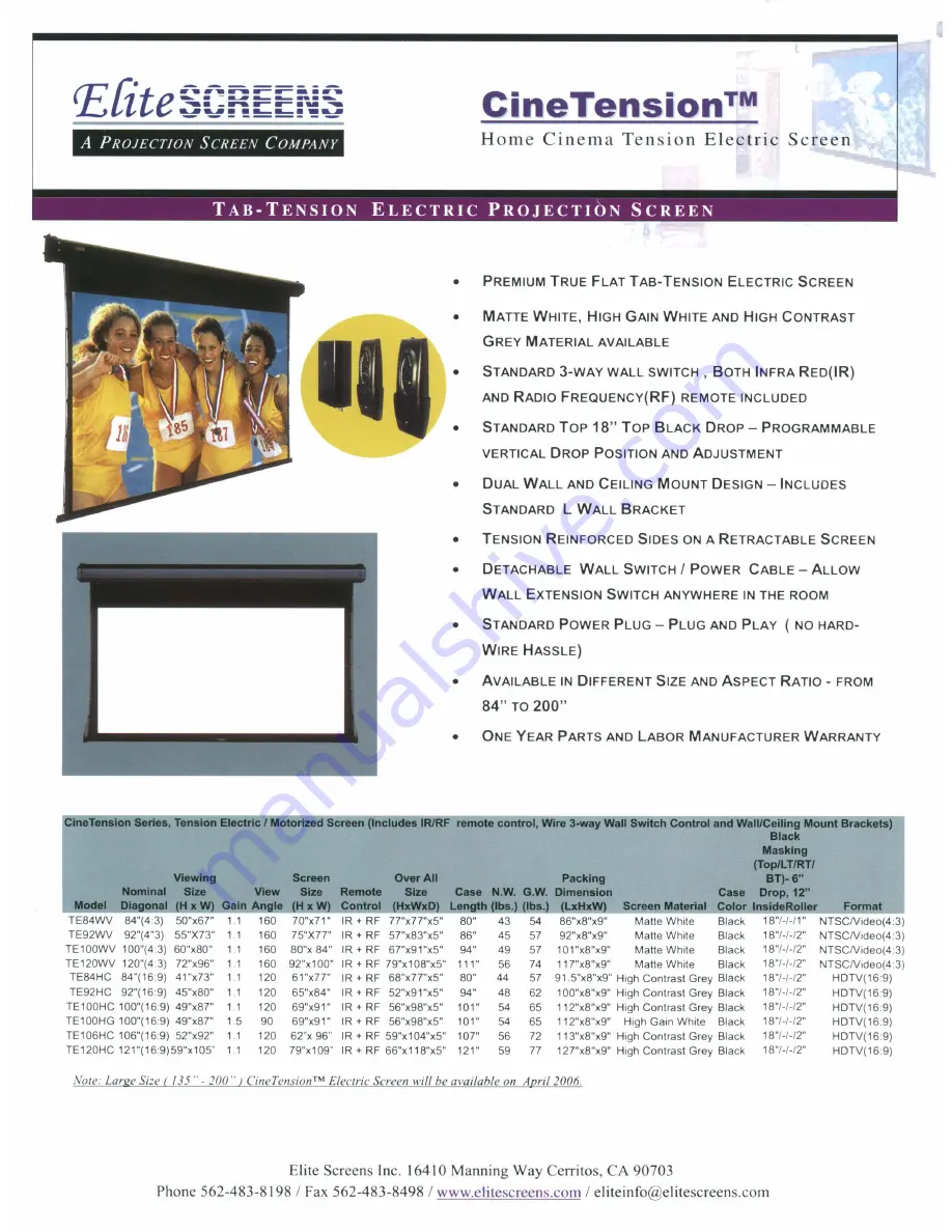 Elite Screens Ez-Frame Series User Manual Download Page 10