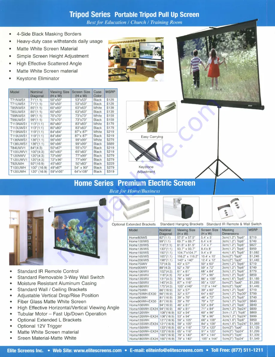 Elite Screens Ez-Frame Series User Manual Download Page 12