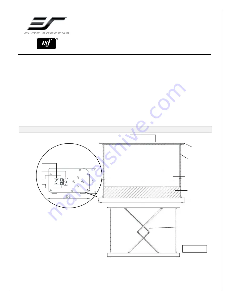 Elite Screens Kestrel Tab-Tension 3 CineWhite X User Manual Download Page 1