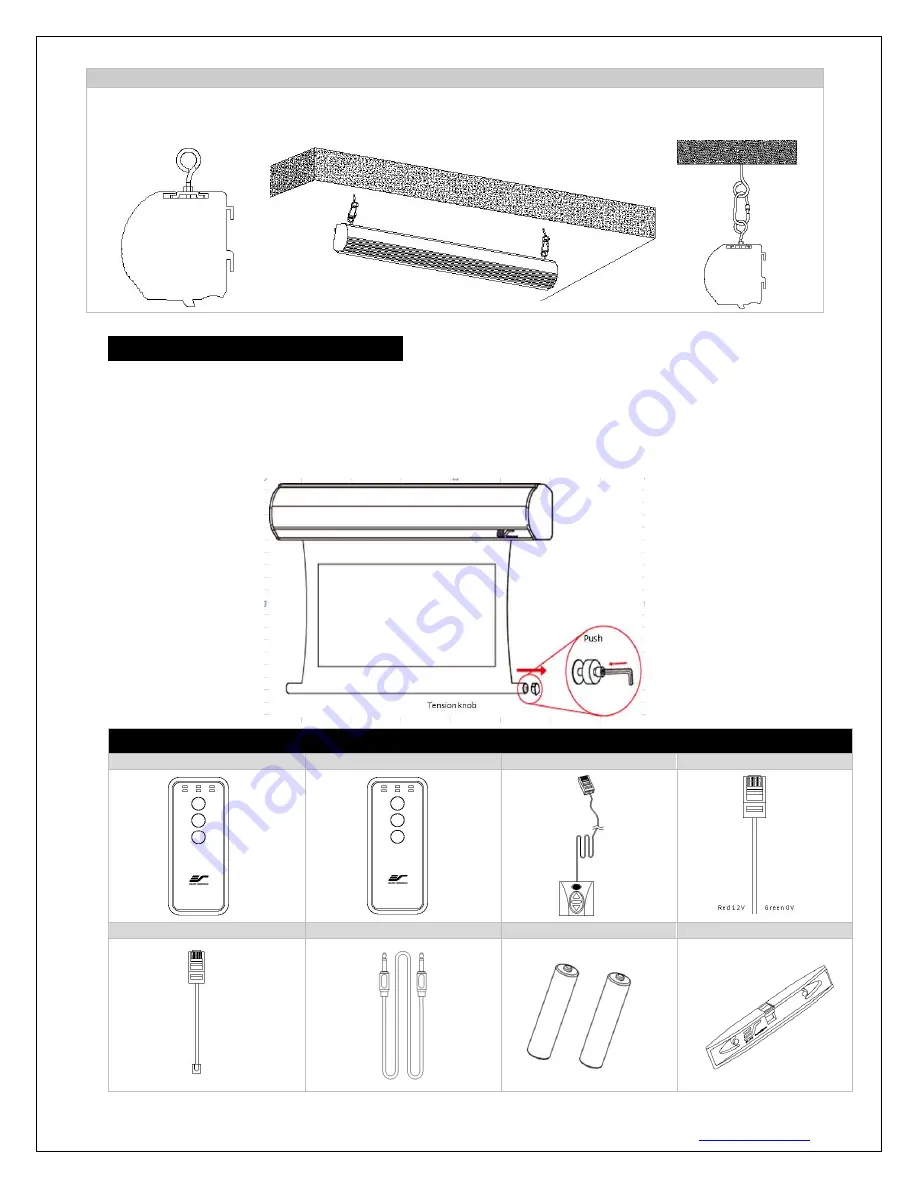 Elite Screens Saker Tab-Tension Series Скачать руководство пользователя страница 4