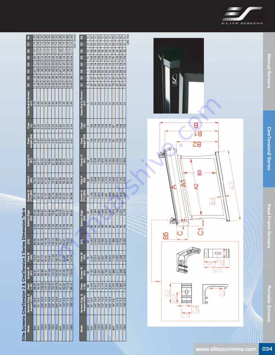 Elite Screens TE100HC2 Скачать руководство пользователя страница 2