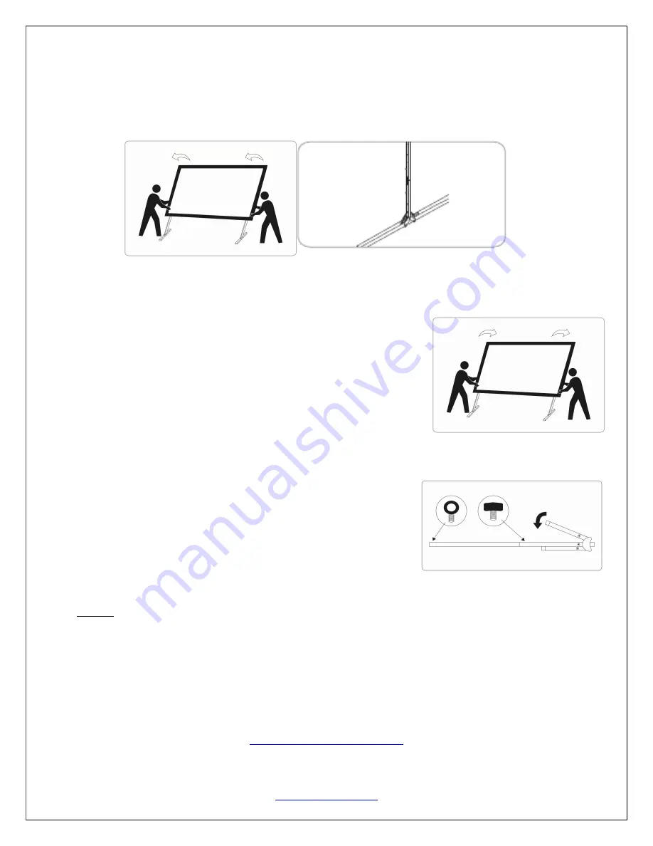 Elite Screens ZOMS2-LEGS Quick Manual Download Page 2