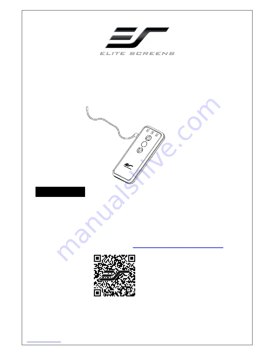 Elite Screens ZSP-TR01-3.0 Скачать руководство пользователя страница 1