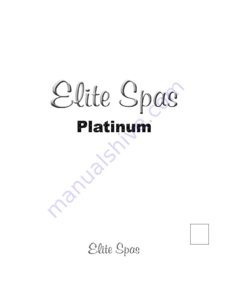 Elite Spas Platinum I Скачать руководство пользователя страница 26