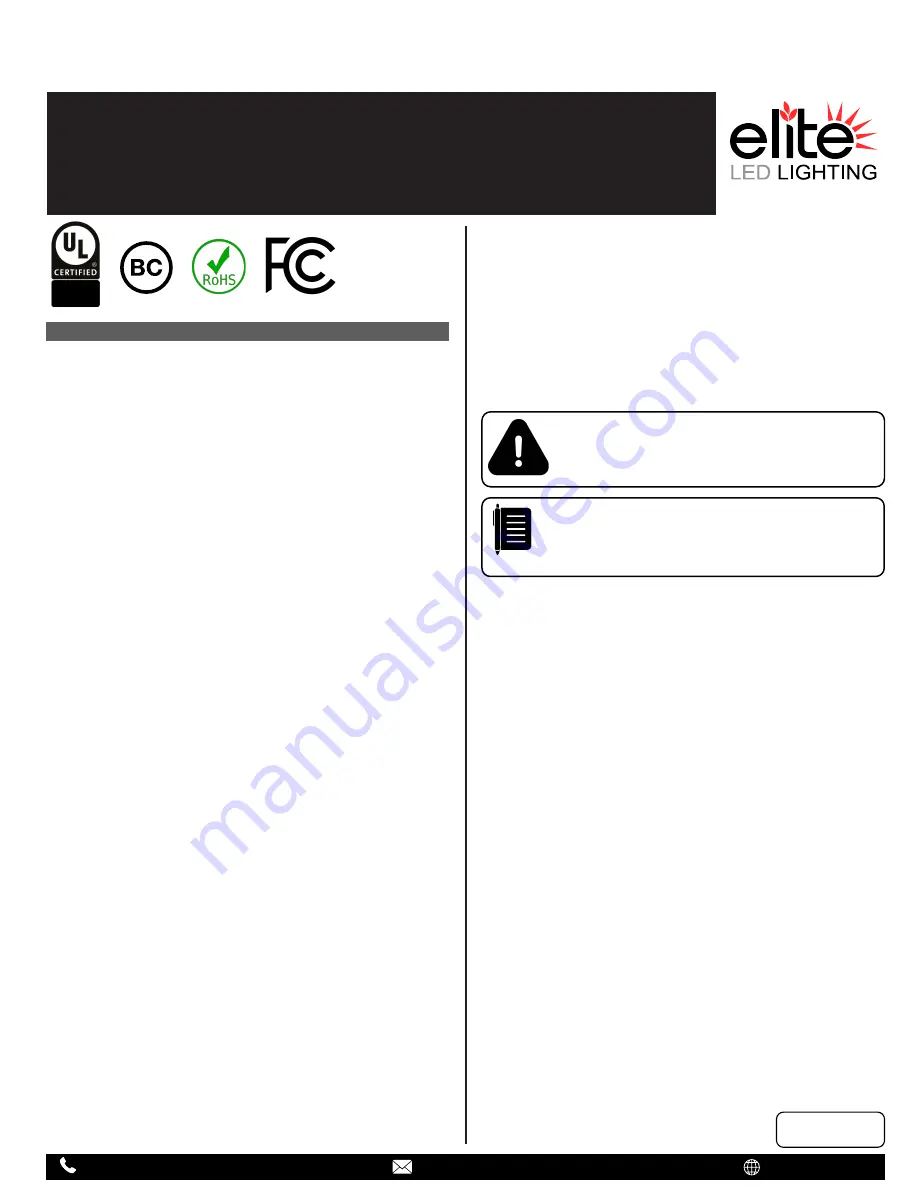 Elite EMG-LED-G2-10W Скачать руководство пользователя страница 1