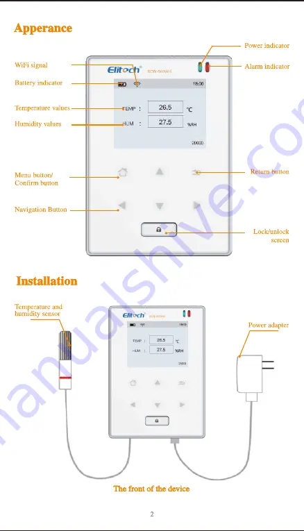 Elitech RCW-800 Wifi Скачать руководство пользователя страница 3