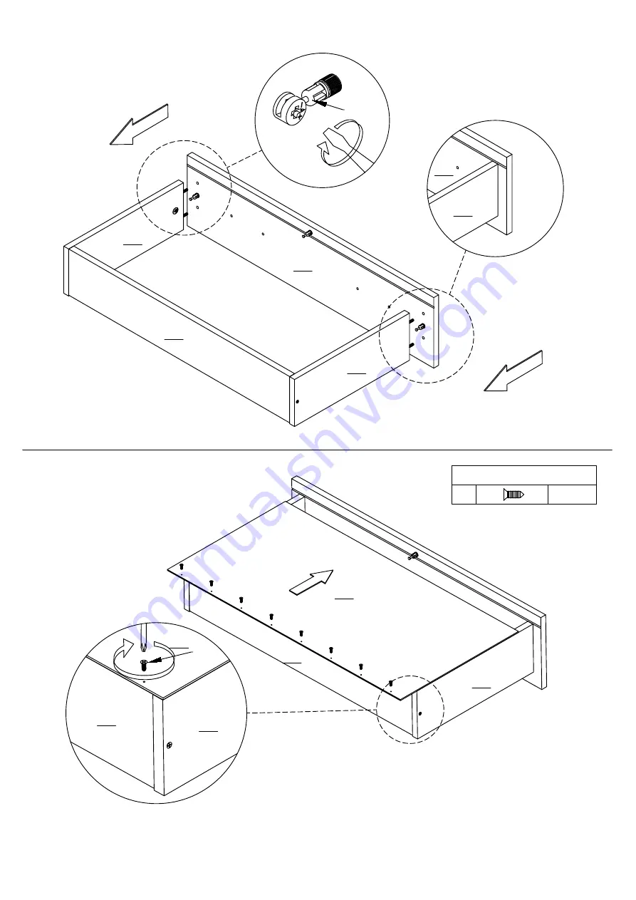 eliving FURNITURE NB TB8411-OK TALLBOY Assembly Instruction Manual Download Page 13