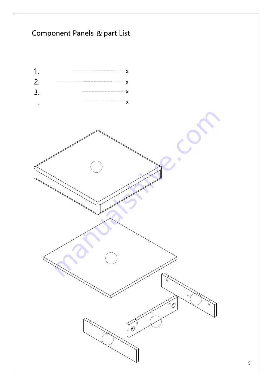 eliving FURNITURE Raku Series Assembly Instructions Manual Download Page 5