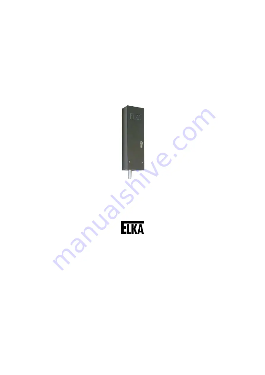 Elka E 205 Installation And Operating Instructions Manual Download Page 1