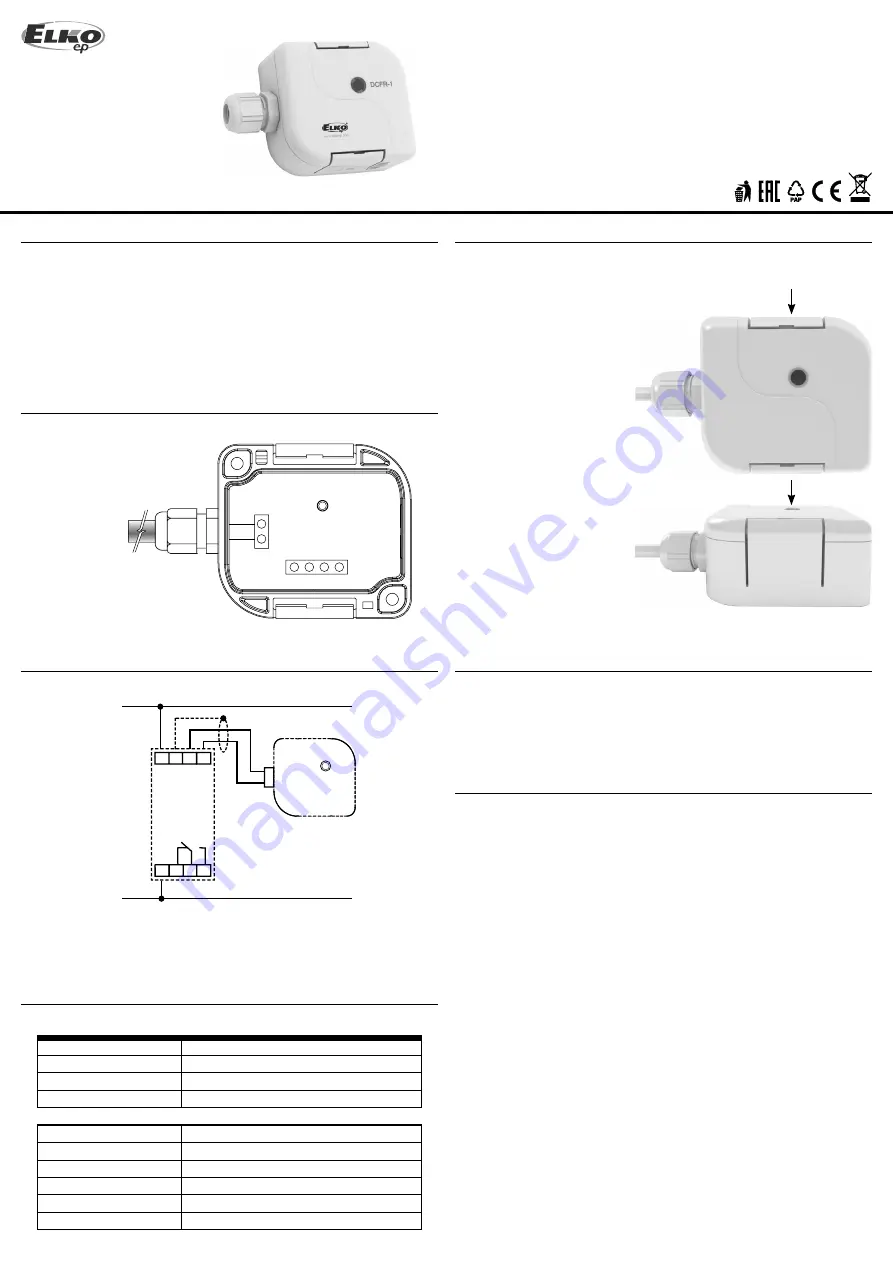 Elko DCFR-1 Quick Start Manual Download Page 1