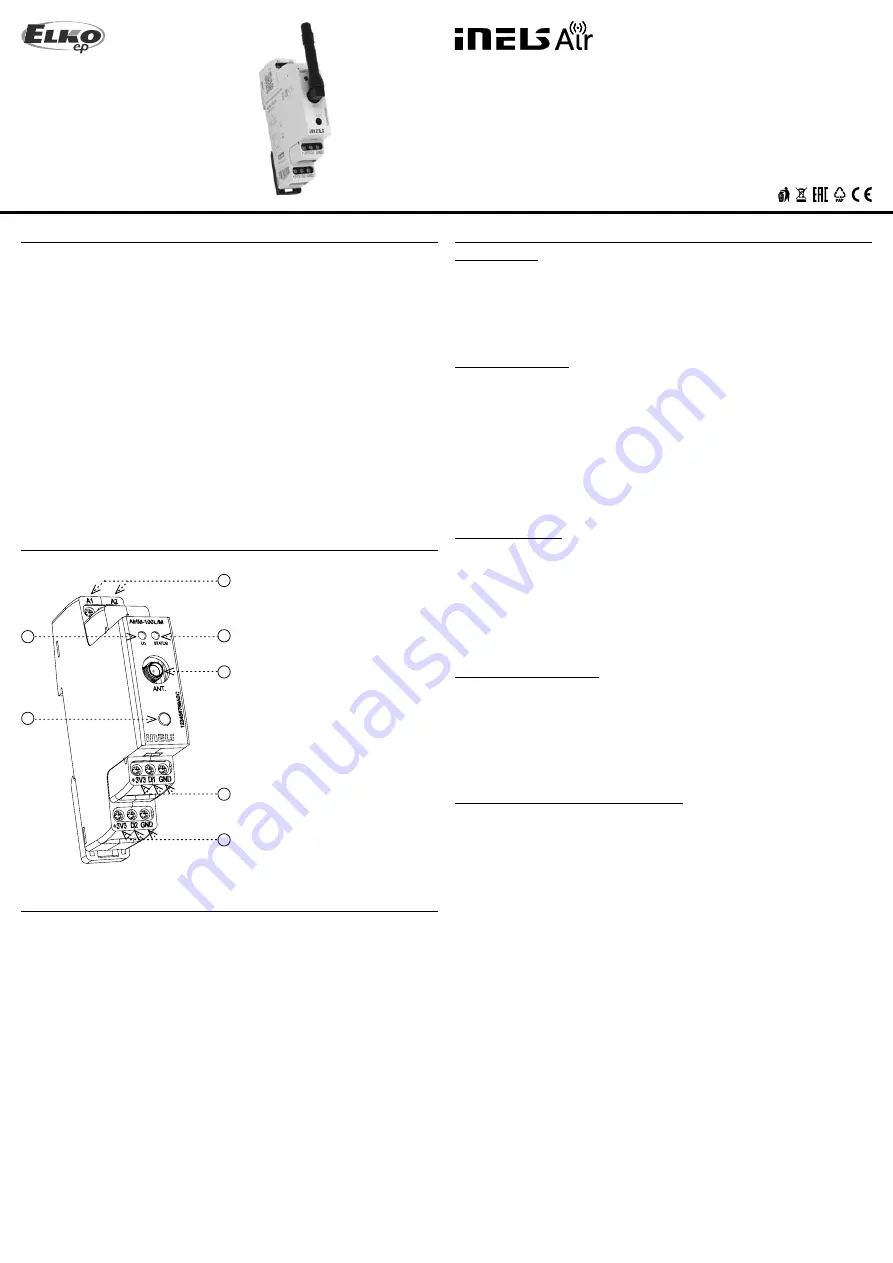 Elko iNELS Air AirIM-100L/M Скачать руководство пользователя страница 7