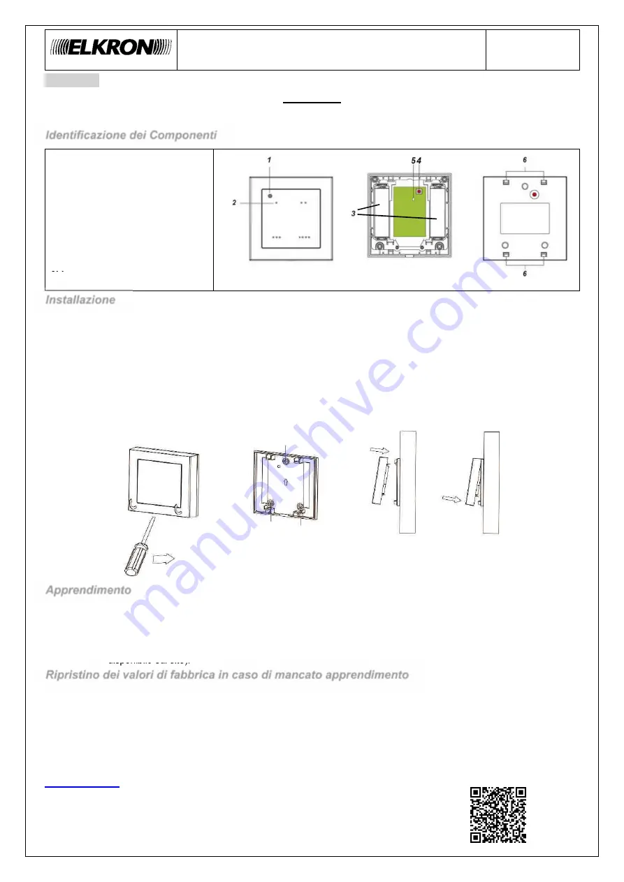 Elkron CMD600 Quick Manual Download Page 1