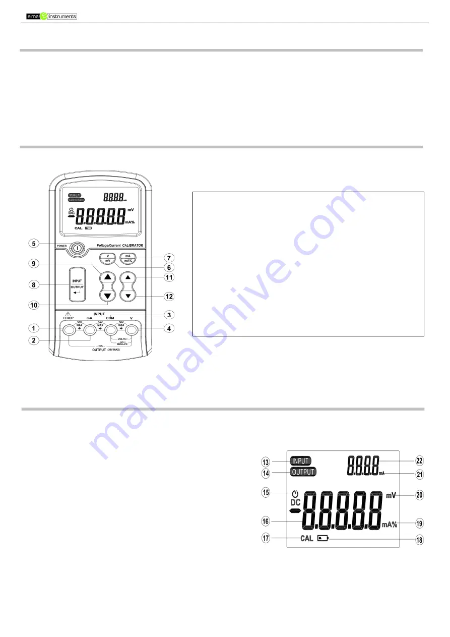 Elma Instruments CA 1631 Скачать руководство пользователя страница 22