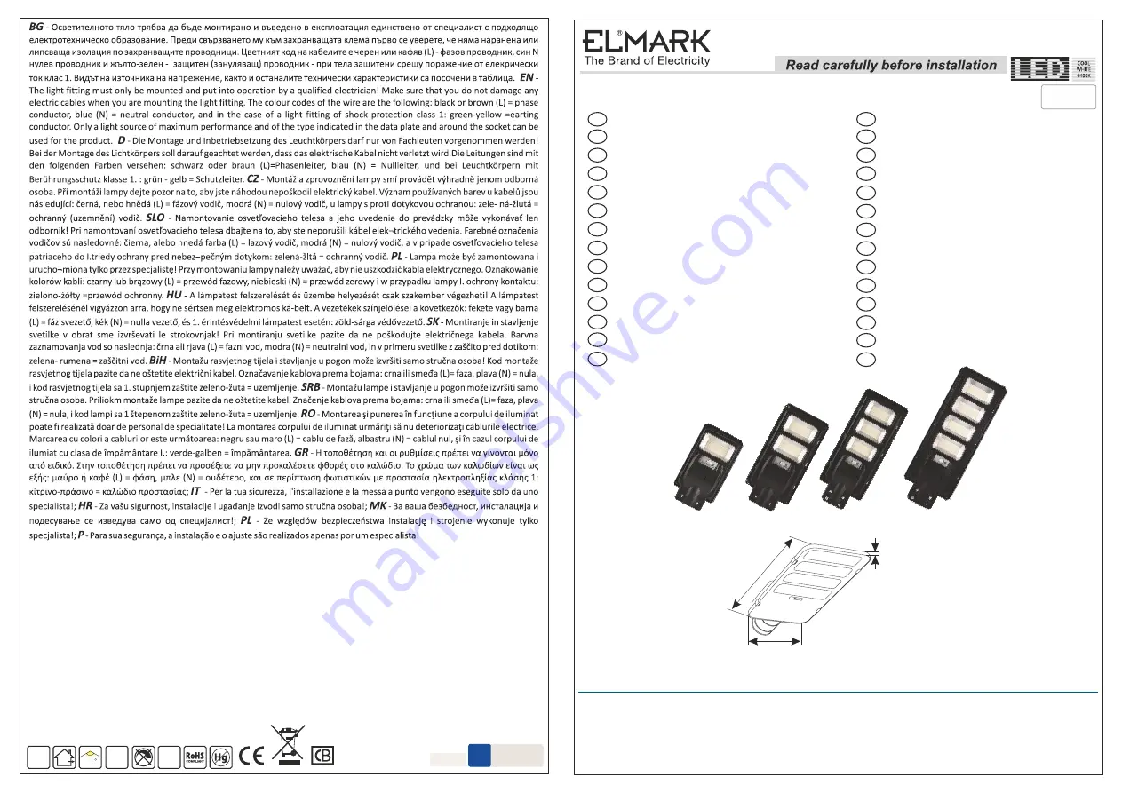 ELMARK 98SOL103 Installation Instruction Download Page 1