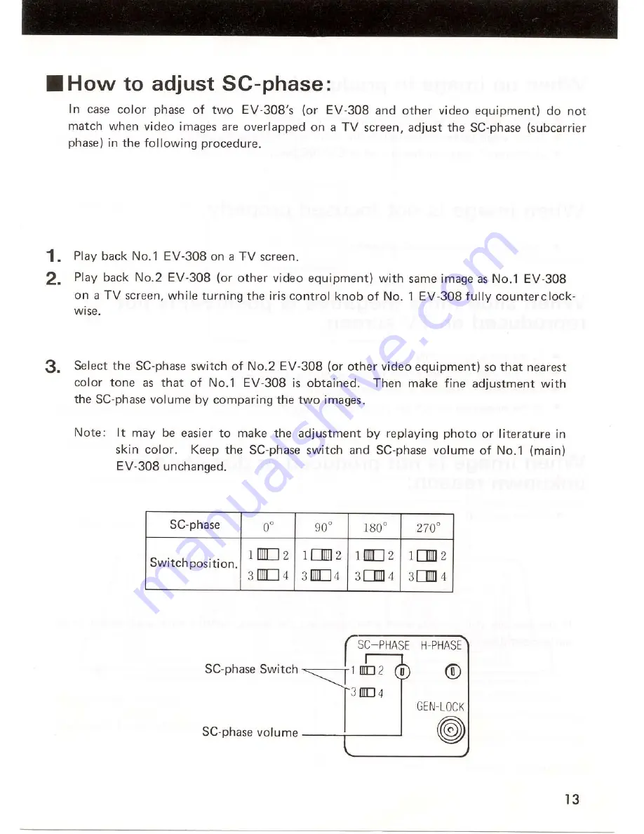 Elmo EV-308 Operation Manual Download Page 16