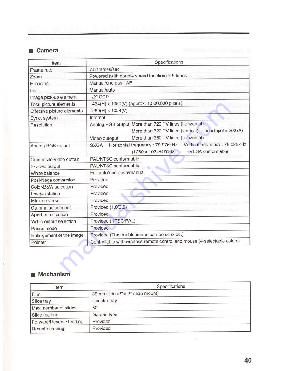 Elmo TRS-3500SX Instruction Manual Download Page 41