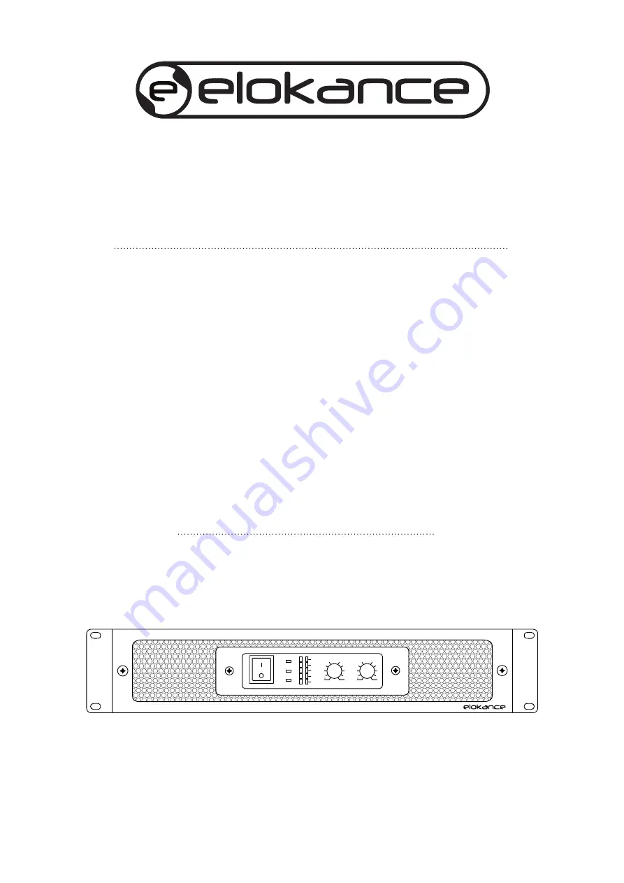 elokance HA 1000 User Manual Download Page 1