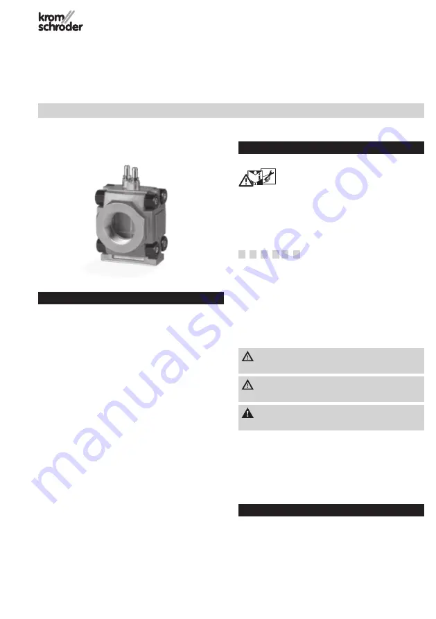 Elster Kromschroder VMF Operating Instructions Manual Download Page 1