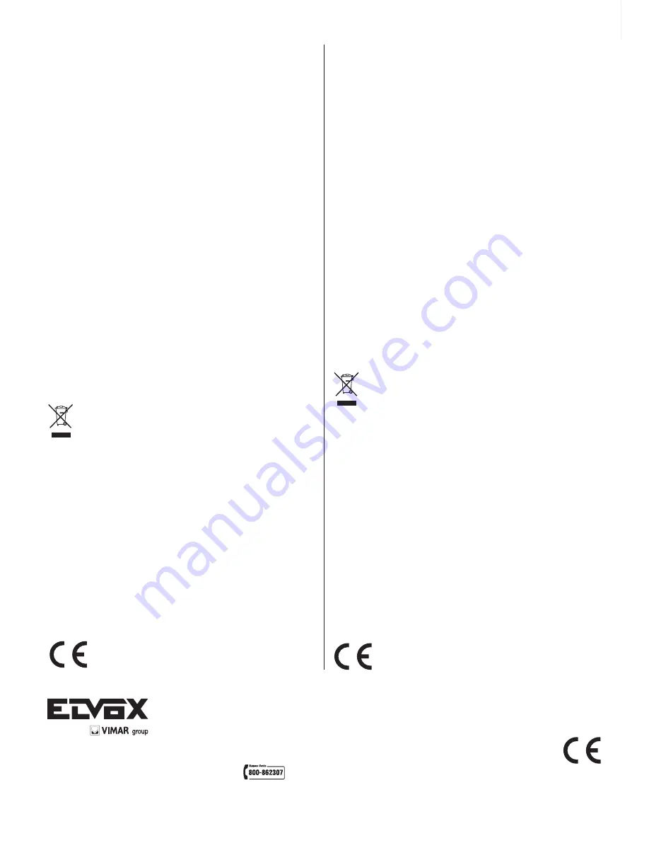 Elvox 46260.5P Скачать руководство пользователя страница 8