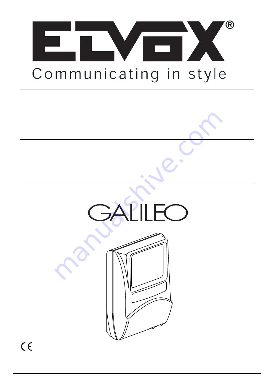 Elvox GALILEO 732M Wiring Instructions Download Page 1