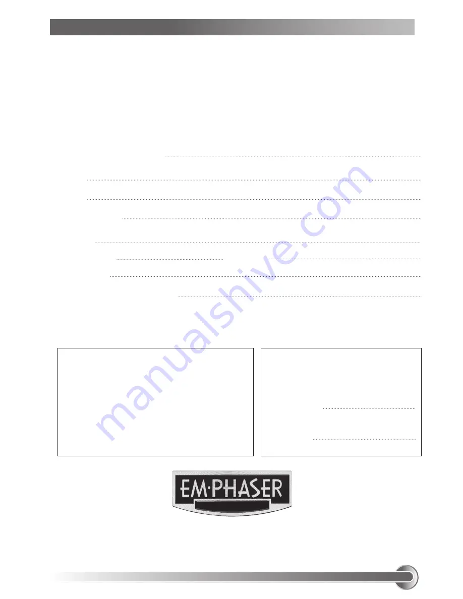 EM Phaser EA1450XT Installation & Operating Manual Download Page 39