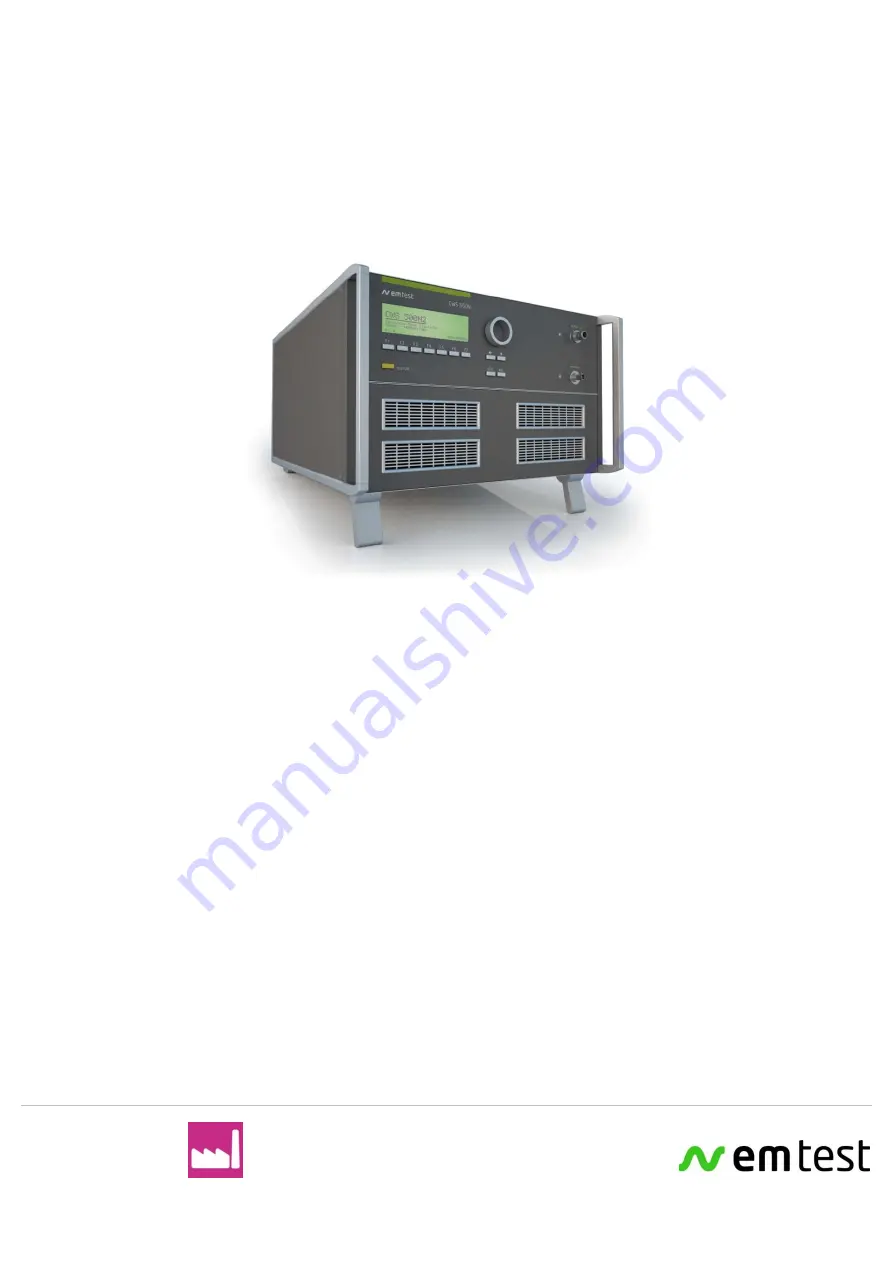 EM TEST CWS 500N2 Operation Manual Download Page 1