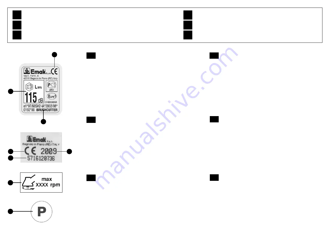 EMAK efco 8465 ERGO Operators Instruction Book Download Page 5