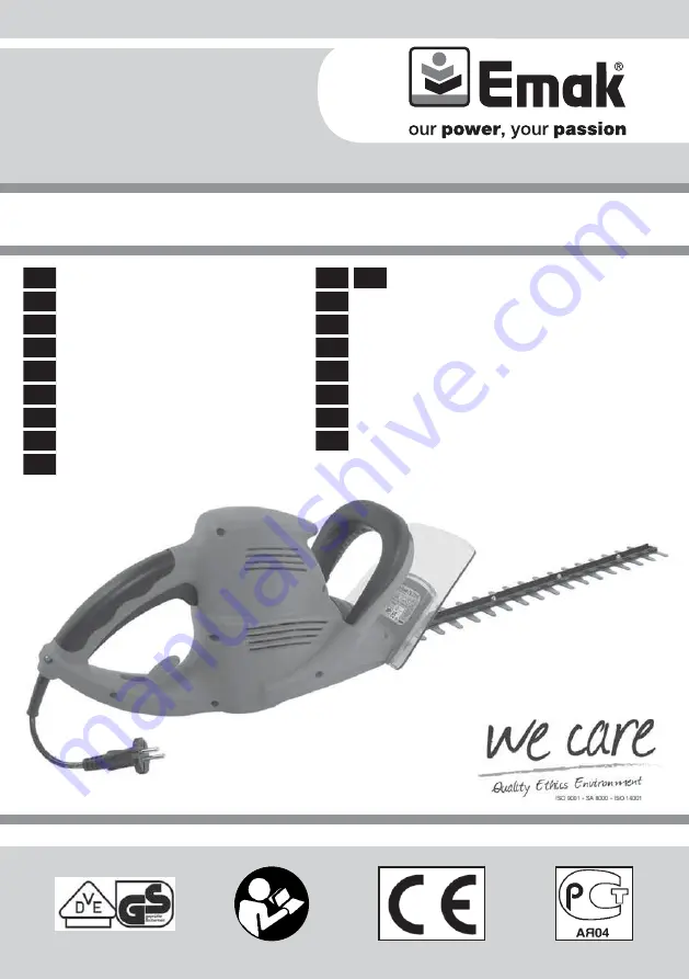 EMAK HC 600 E Operators Instruction Book Download Page 1