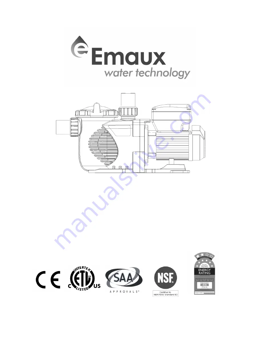 emaux SPV150 Скачать руководство пользователя страница 1