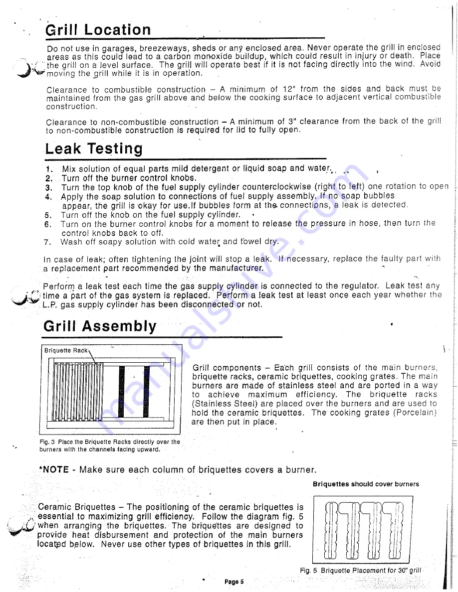 EmberGlow EG30NG Use And Care Manual Download Page 5