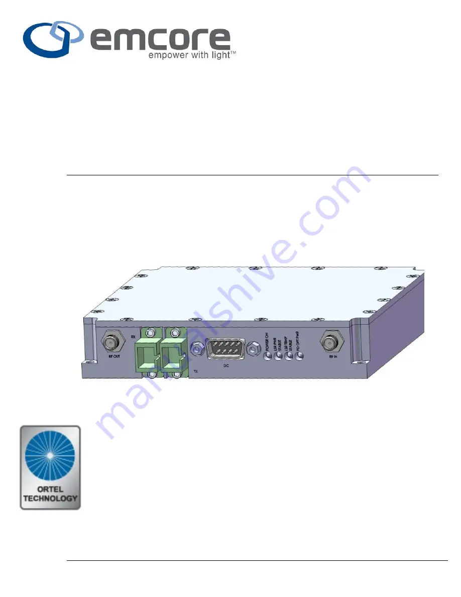 Emcore 5021TR Скачать руководство пользователя страница 1