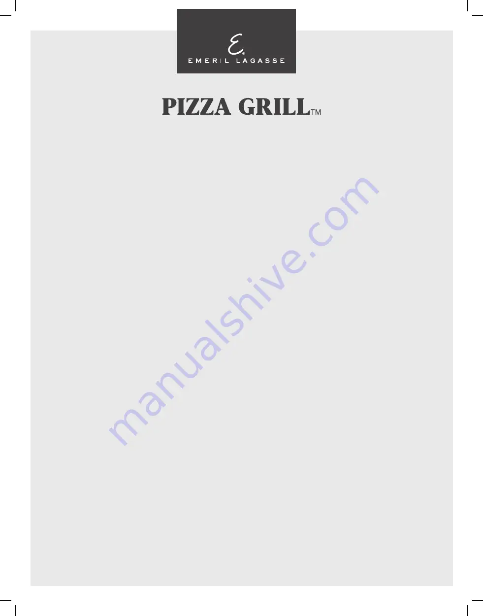 Emeril Lagasse PIZZA GRILL Owner'S Manual Download Page 11