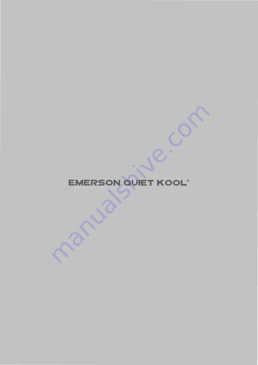 Emerson Quiet Kool EATC14RSD2T Скачать руководство пользователя страница 20