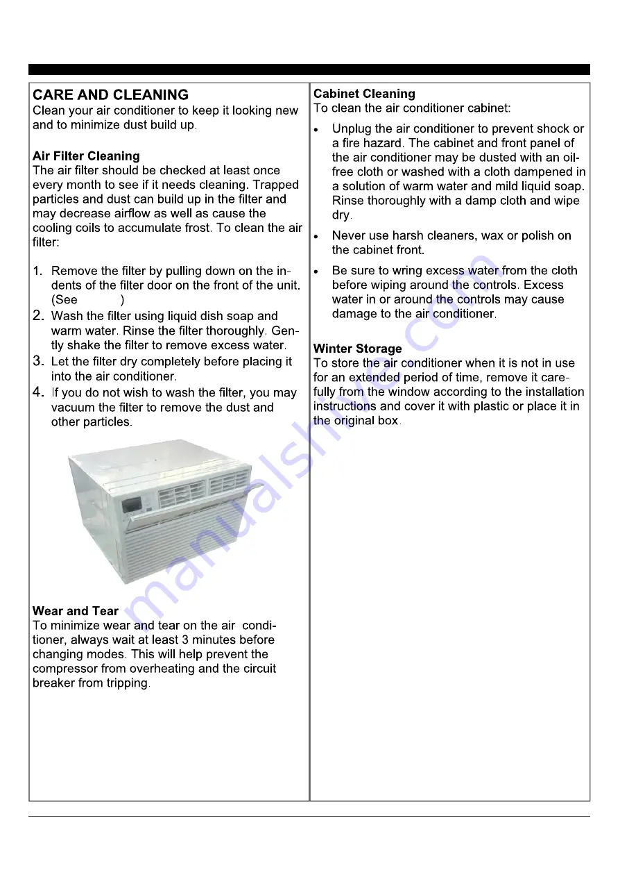 Emerson Quiet Kool EBTC08RE1T Owner'S Manual Download Page 16